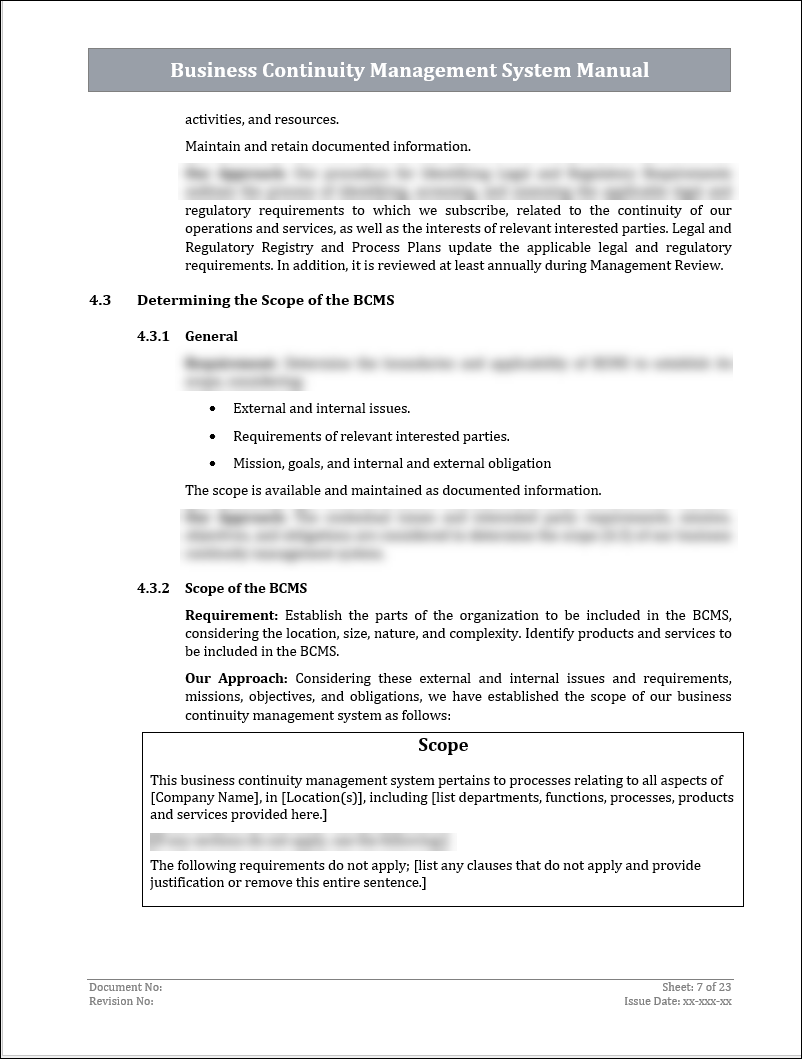 ISO 22301 Documentation Toolkit