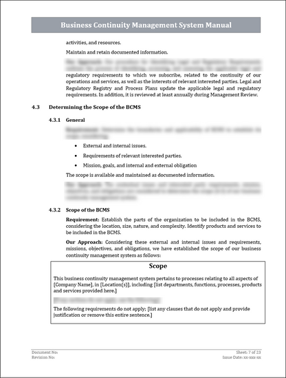 ISO 22301 Documentation Toolkit