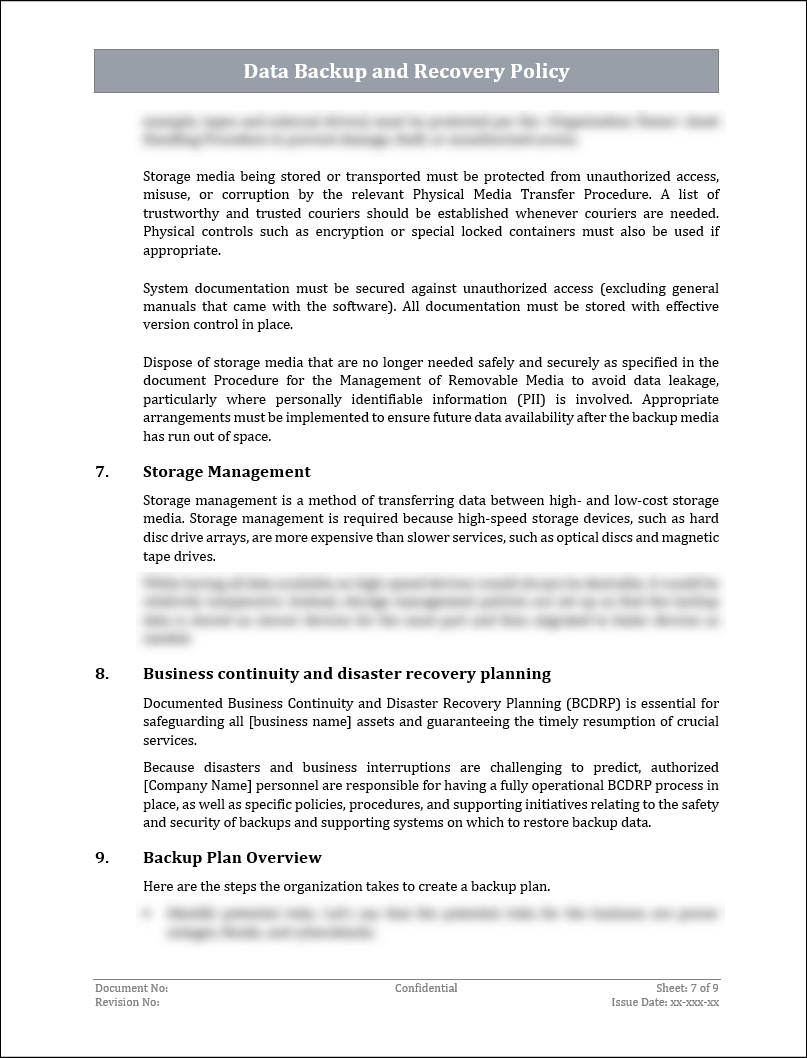 ISO 22301 Documentation Toolkit