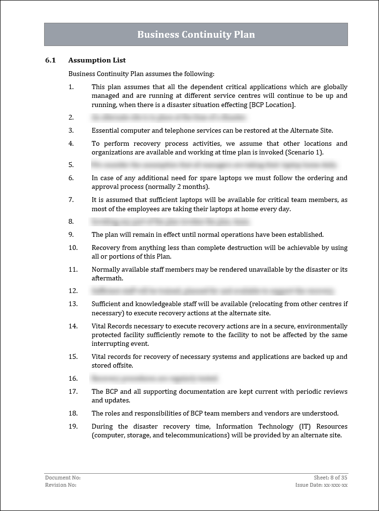 ISO 22301 Documentation Toolkit