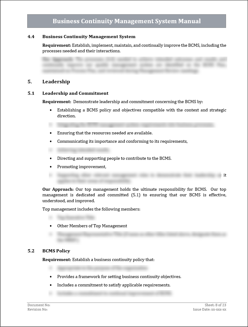 ISO 22301 Documentation Toolkit