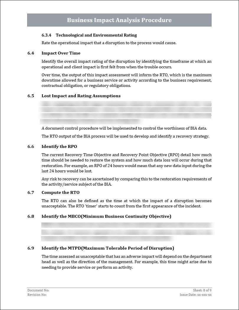 ISO 22301 Documentation Toolkit