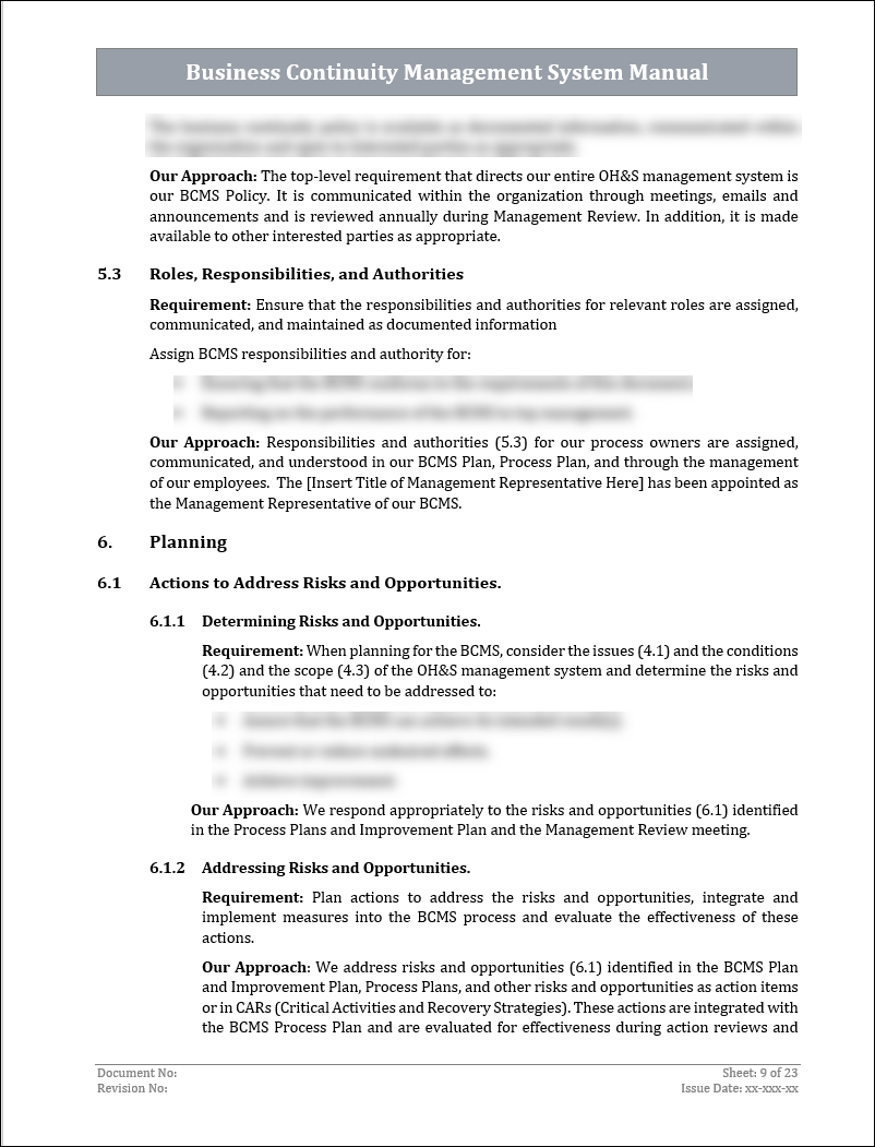 ISO 22301 Documentation Toolkit