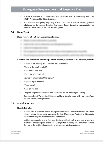 ISO 22301 Documentation Toolkit