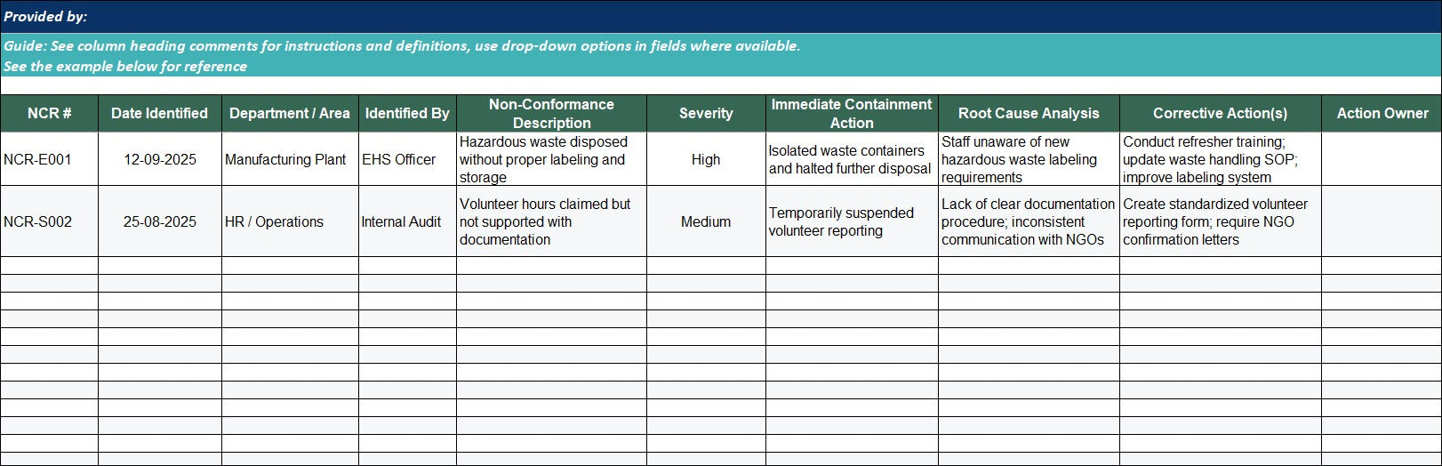 Sustainable Procurement Policy