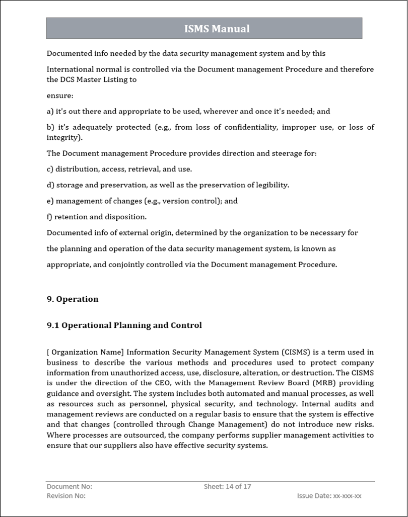 ISO 27001 Toolkit