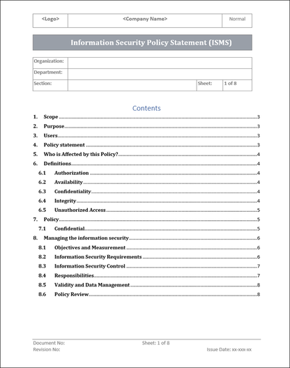ISO 27001 Toolkit