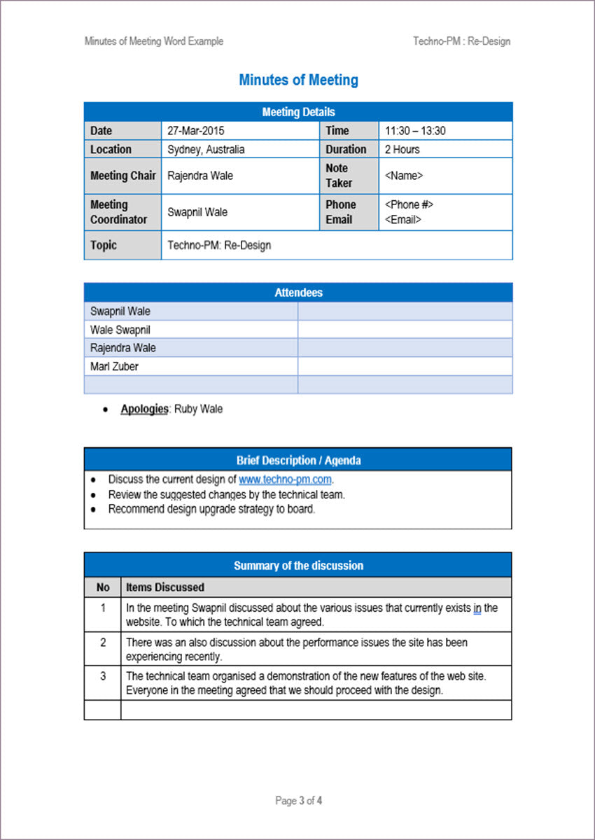 Meetings Management Toolkit