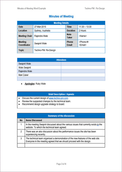 Meetings Management Toolkit