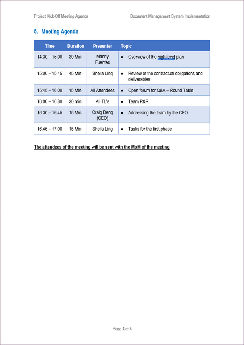 Meetings Management Toolkit