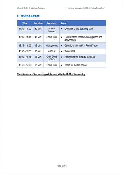 Meetings Management Toolkit