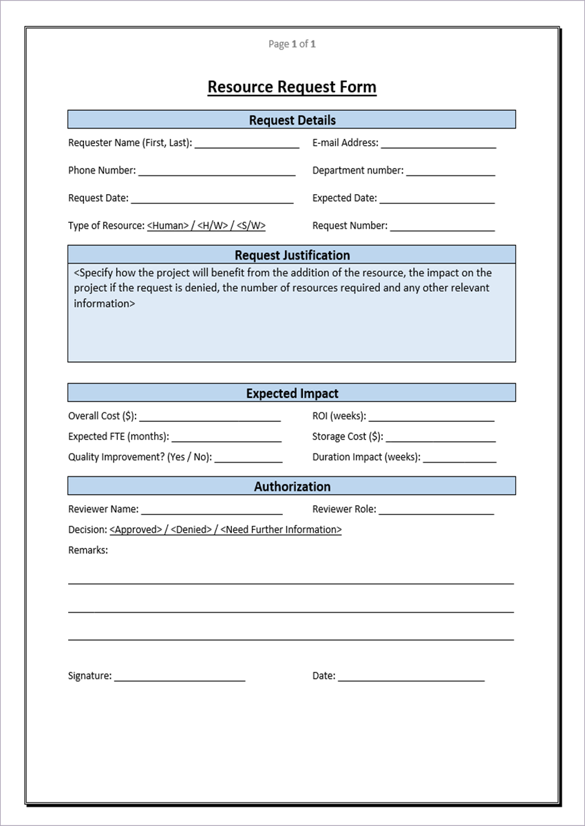 Resource and Capacity Excel Plans Toolkit